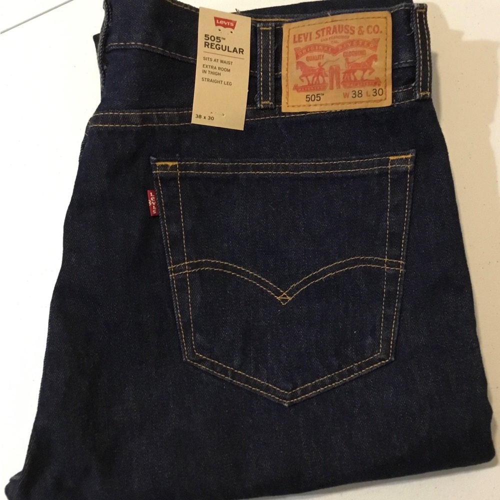 Levi's 505 Regular Fit Men's Jeans - Dark Blue